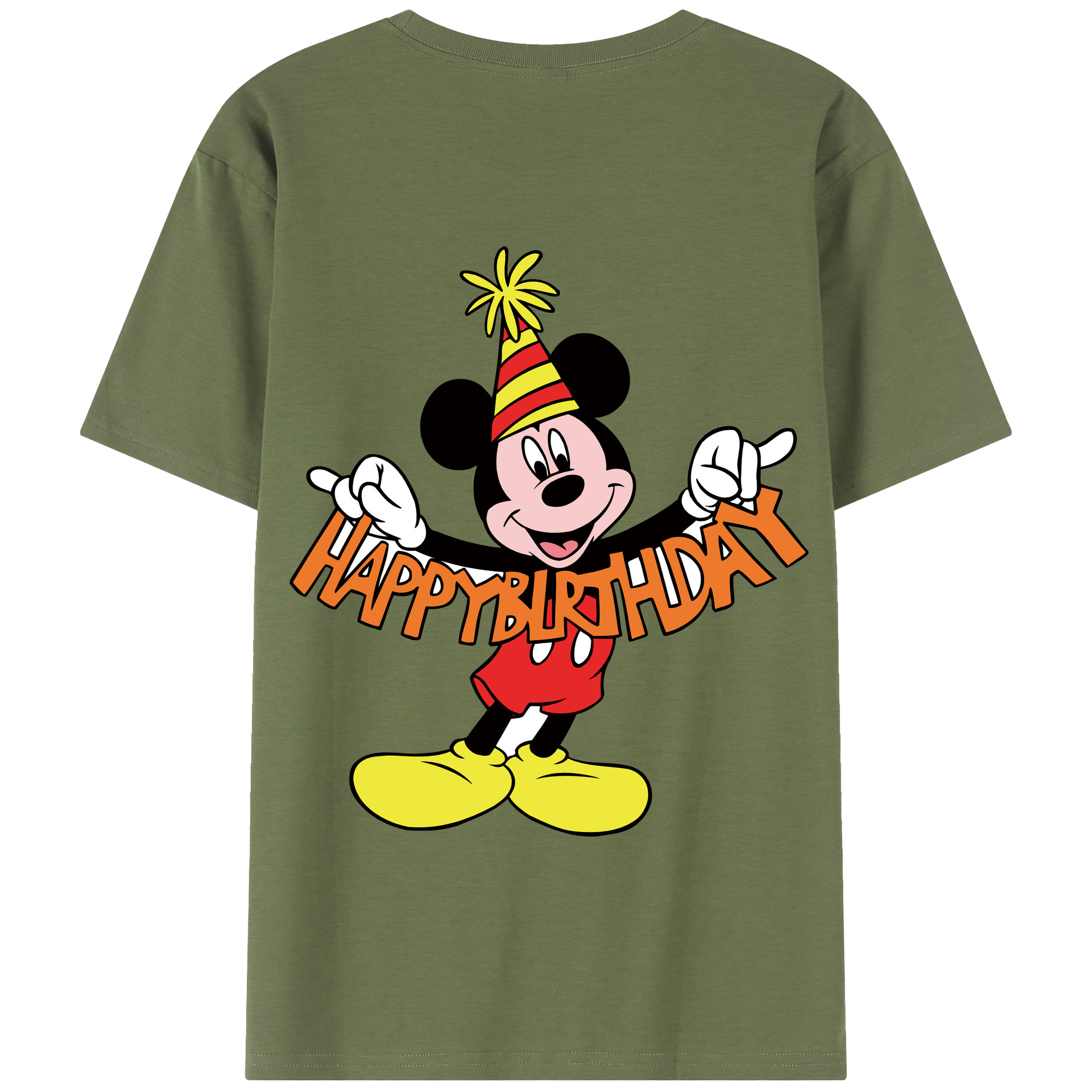 （画像用） ミッキーマウス Mickey Mouse 綿100％半袖Tシャツ（背面プリント）